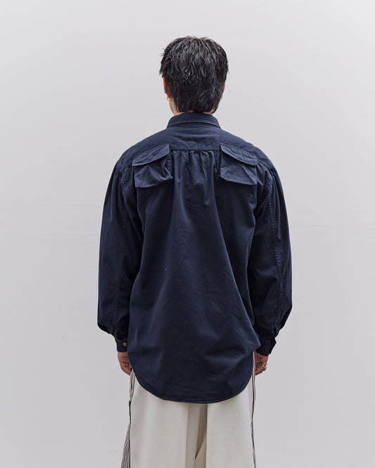 Kapital Nugget-Pocket Fish Shirt, Navy