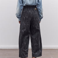 Kapital 12oz MAGPIE Denim W-Knee Easy Baggy Pants, BLKxBLK