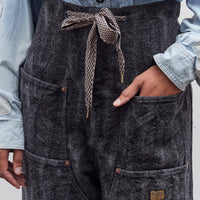 Kapital 12oz MAGPIE Denim W-Knee Easy Baggy Pants, BLKxBLK