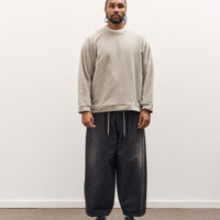 Kapital Reverse Fleece Big Crew Sweatshirt, Natural