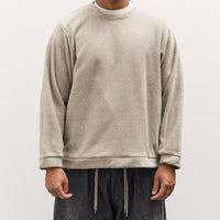 Kapital Reverse Fleece Big Crew Sweatshirt, Natural