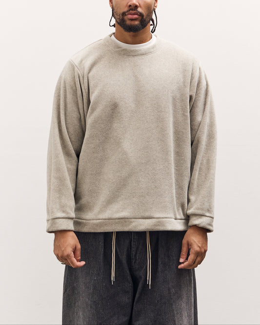 Kapital Reverse Fleece Big Crew Sweatshirt, Natural