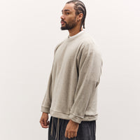 Kapital Reverse Fleece Big Crew Sweatshirt, Natural