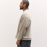 Kapital Reverse Fleece Big Crew Sweatshirt, Natural