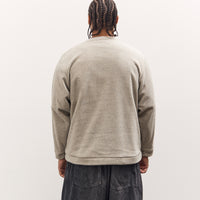 Kapital Reverse Fleece Big Crew Sweatshirt, Natural