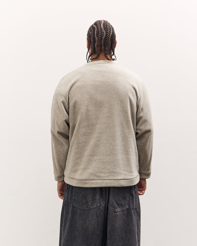 Kapital Reverse Fleece Big Crew Sweatshirt, Natural