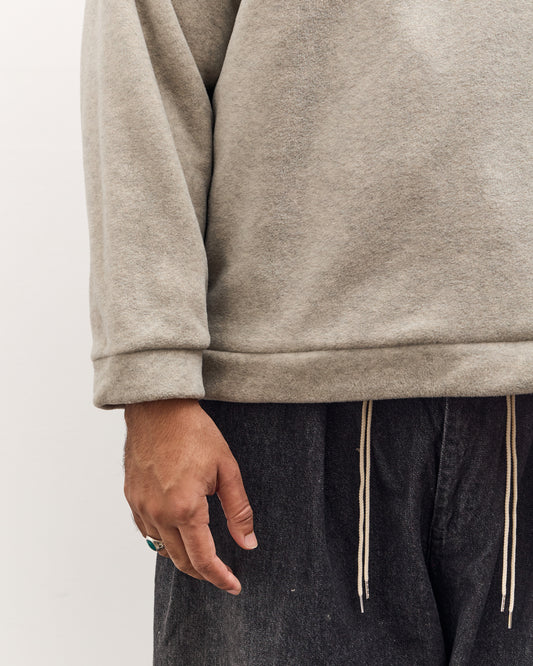 Kapital Reverse Fleece Big Crew Sweatshirt, Natural