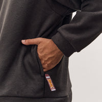 Kapital Reverse Fleece Big Crew Sweatshirt, Black