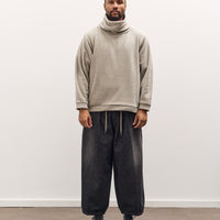 Kapital Reverse Fleece Big High Neck Sweatshirt, Natural