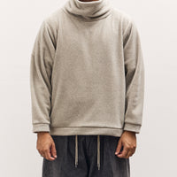 Kapital Reverse Fleece Big High Neck Sweatshirt, Natural