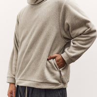 Kapital Reverse Fleece Big High Neck Sweatshirt, Natural