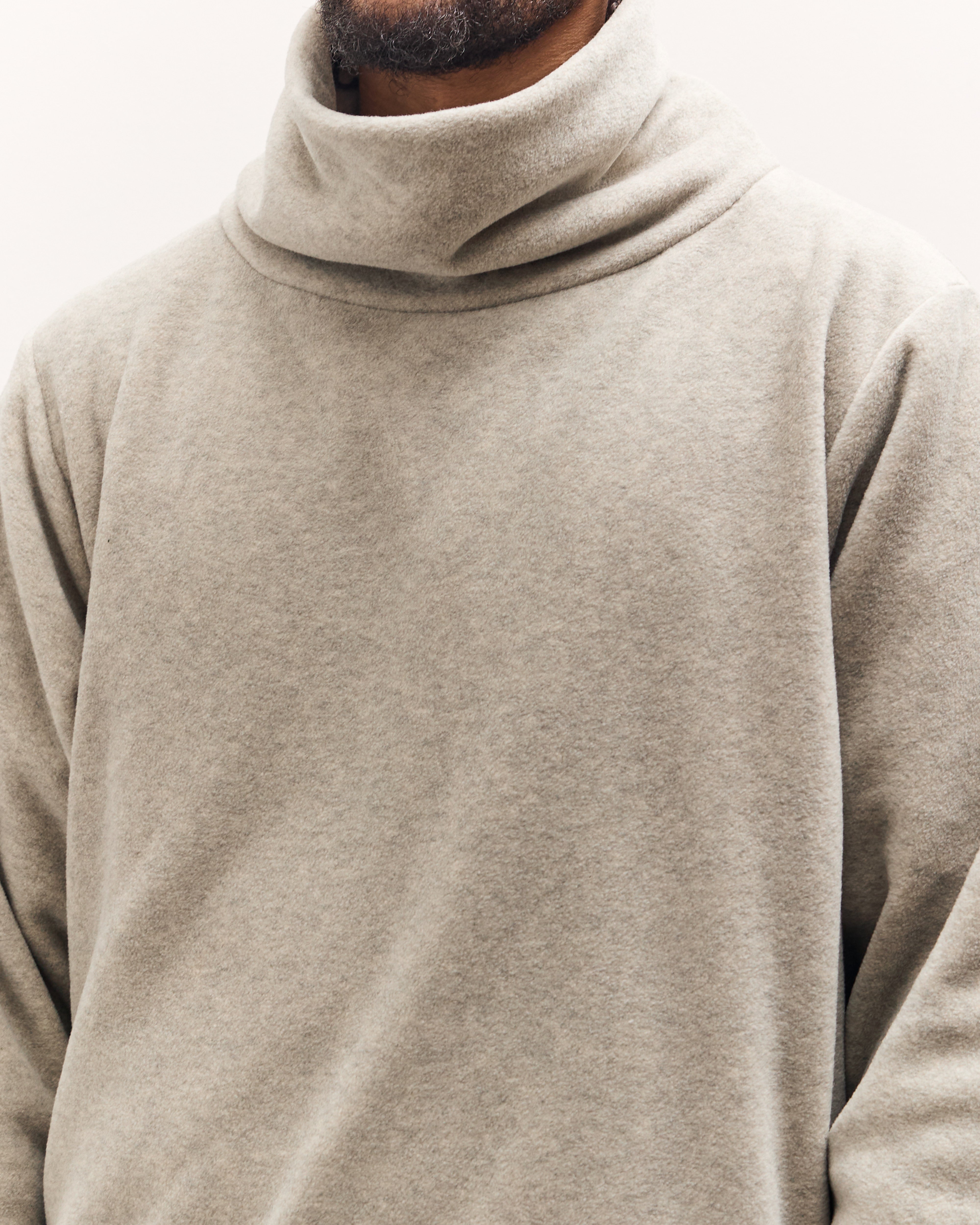 Kapital Reverse Fleece Big High Neck Sweatshirt, Natural – Glasswing