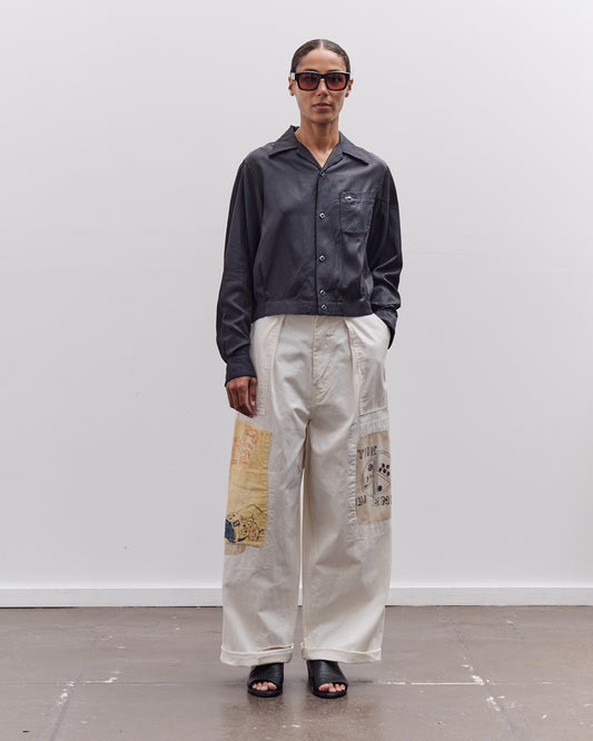 Kapital Rough-Face Twill FATIGUE Baggy Pants (RUSHWEEK Remake), Ecru