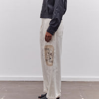 Kapital Rough-Face Twill FATIGUE Baggy Pants (RUSHWEEK Remake), Ecru