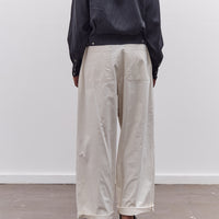Kapital Rough-Face Twill FATIGUE Baggy Pants (RUSHWEEK Remake), Ecru