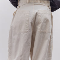 Kapital Rough-Face Twill FATIGUE Baggy Pants (RUSHWEEK Remake), Ecru