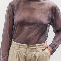 Kapital Sheer Jersey DIP-DYE Boat-Neck Long Sleeve T, Purple