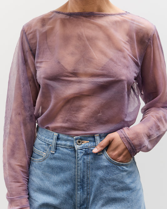 Kapital Sheer Jersey DIP-DYE Boat-Neck Long Sleeve T, I-B