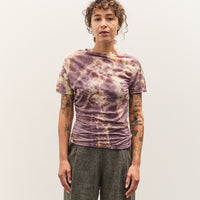 Kapital Sheer Jersey Tie-Dye Gather T, Purple