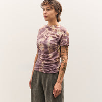 Kapital Sheer Jersey Tie-Dye Gather T, Purple