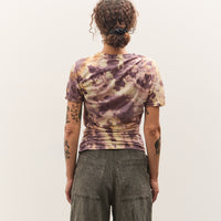 Kapital Sheer Jersey Tie-Dye Gather T, Purple