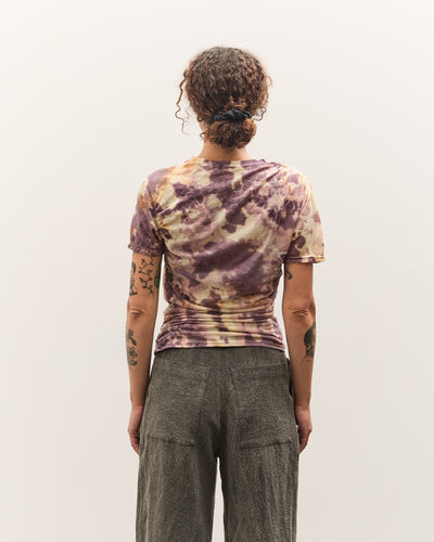 Kapital Sheer Jersey Tie-Dye Gather T, Purple