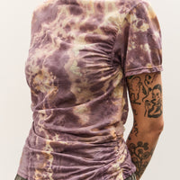 Kapital Sheer Jersey Tie-Dye Gather T, Purple