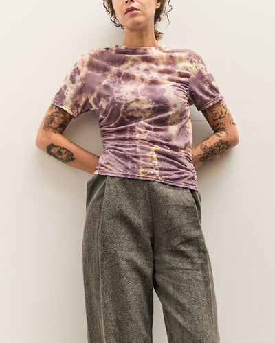 Kapital Sheer Jersey Tie-Dye Gather T, Purple