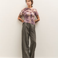 Kapital Sheer Jersey Tie-Dye Gather T, Purple