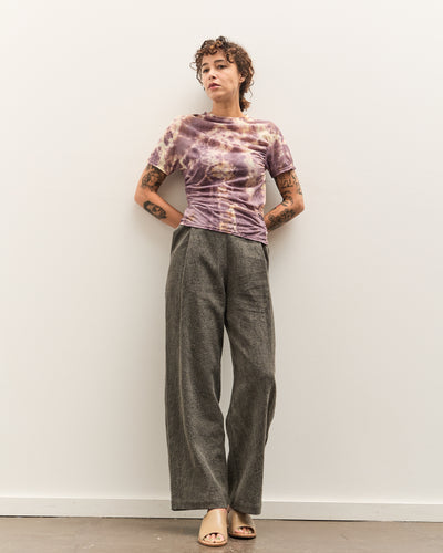 Kapital Sheer Jersey Tie-Dye Gather T, Purple