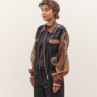 Kapital Sheer Pearl Mosquito Guard 2TONES Vietnam JKT, BLKxBR