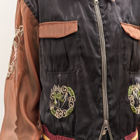 Kapital Sheer Pearl Mosquito Guard 2TONES Vietnam JKT, BLKxBR