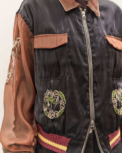 Kapital Sheer Pearl Mosquito Guard 2TONES Vietnam JKT, BLKxBR