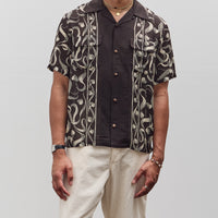 Kapital Silk Rayon Okura Short Sleeve Camp Collar Shirt, I-B