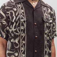 Kapital Silk Rayon Okura Short Sleeve Camp Collar Shirt, I-B
