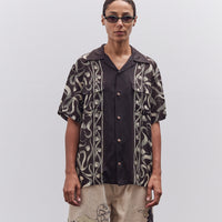 Kapital Silk Rayon Okura Short Sleeve Camp Collar Shirt, I-B