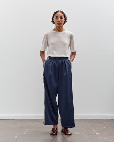 Kapital Smooth Jersey Baggy Track Pants (BannerStripe), Navy