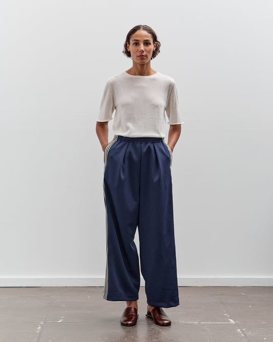 Kapital Smooth Jersey Baggy Track Pants (BannerStripe), Navy