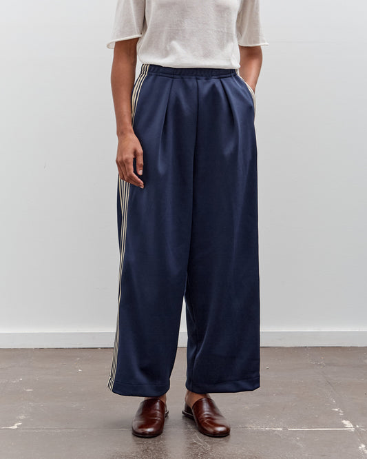 Kapital Smooth Jersey Baggy Track Pants (BannerStripe), Navy