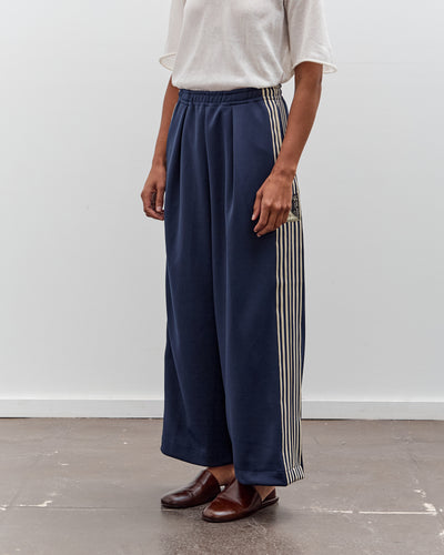 Kapital Smooth Jersey Baggy Track Pants (BannerStripe), Navy