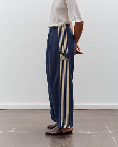 Kapital Smooth Jersey Baggy Track Pants (BannerStripe), Navy