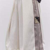 Kapital Smooth Jersey Rice Track Shorts (Banner Stripe), White