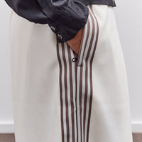 Kapital Smooth Jersey Rice Track Shorts (Banner Stripe), White