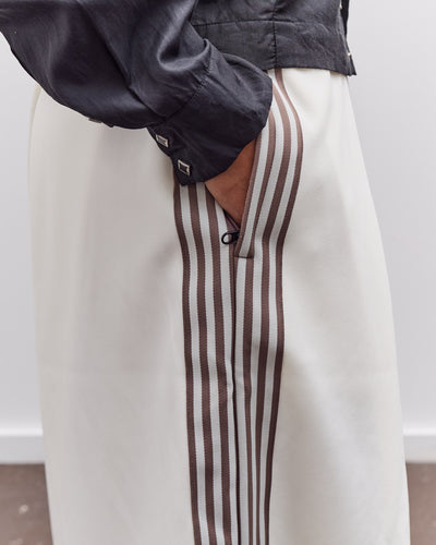 Kapital Smooth Jersey Rice Track Shorts (Banner Stripe), White