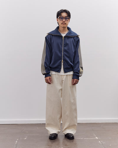 Kapital Smooth Jersey Sailor Track JKT Unisex (BannerStripe), Navy
