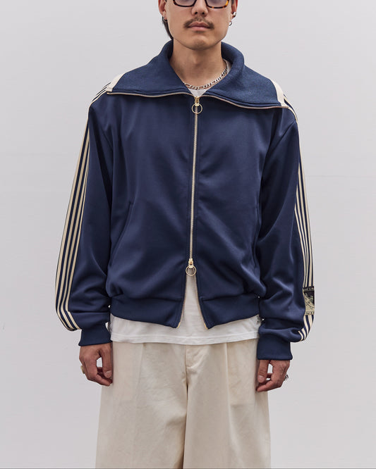 Kapital Smooth Jersey Sailor Track JKT Unisex (BannerStripe), Navy