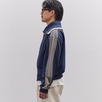 Kapital Smooth Jersey Sailor Track JKT Unisex (BannerStripe), Navy