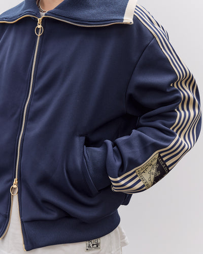 Kapital Smooth Jersey Sailor Track JKT Unisex (BannerStripe), Navy