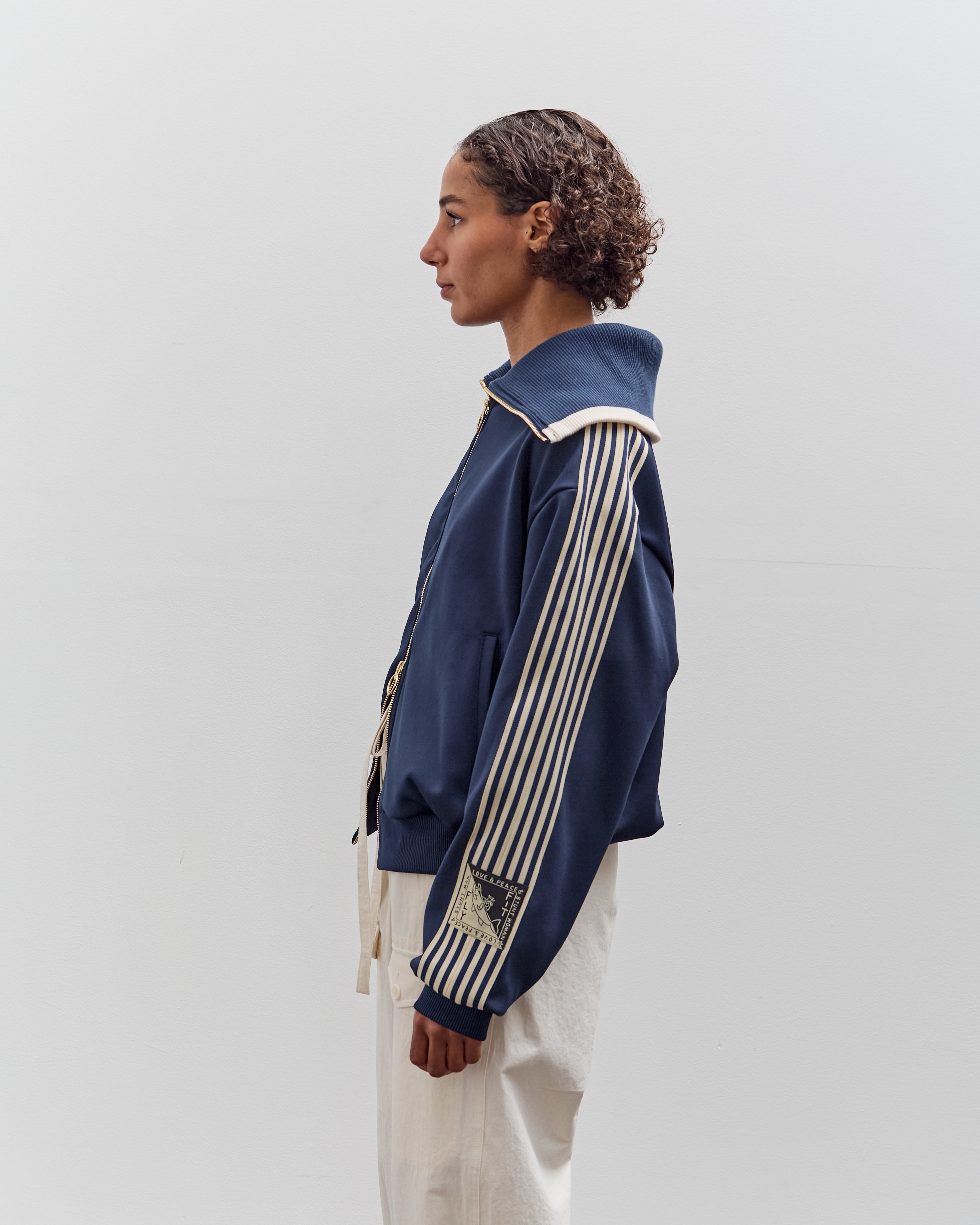 Kapital Smooth Jersey Sailor Track JKT (BannerStripe), Navy