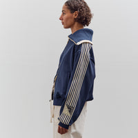 Kapital Smooth Jersey Sailor Track JKT (BannerStripe), Navy